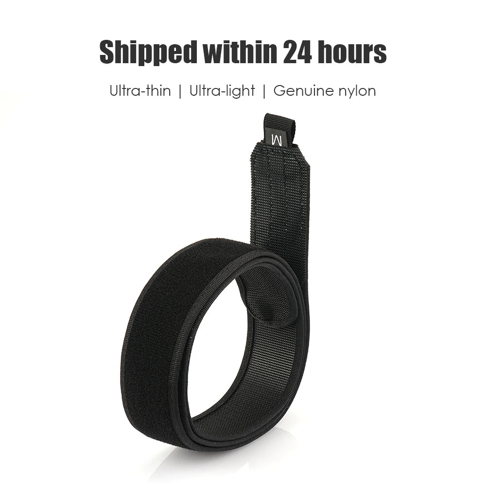 VATLY Ultra-dünner Tactical Innengürtel Nylon Metallfrei Reise Unisex