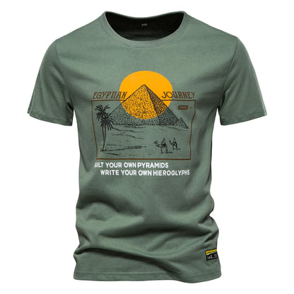 Herren T-Shirt aus Baumwolle mit hochwertigem Druck im lässigen Stil