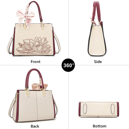 Damen Tasche Aus Splitleder Mit Reißverschluss Im Chinesischen Stil