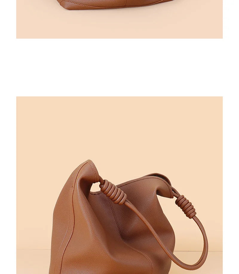 Donnain Bucket-Tasche aus Split-Leder | Damen Tote Große Kapazität