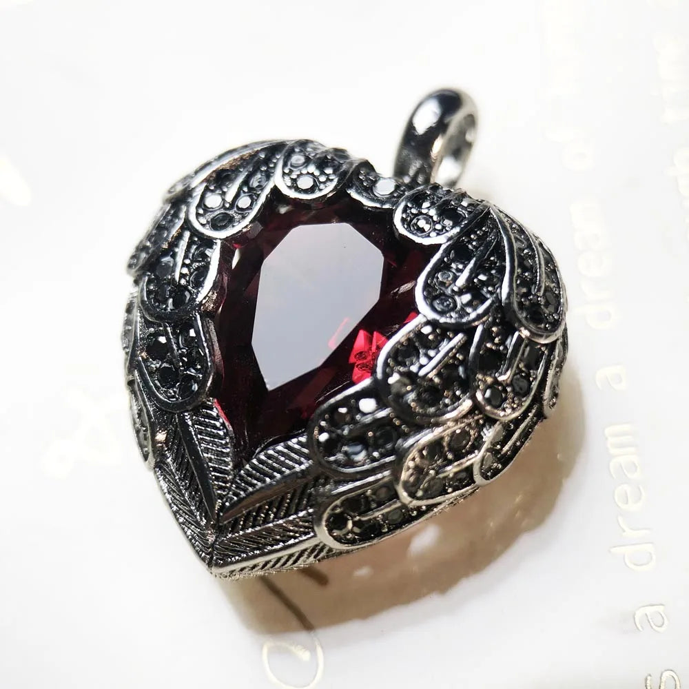 Damen-Charm-Anhänger Schlüssel Schlange Herz aus Sterlingsilber