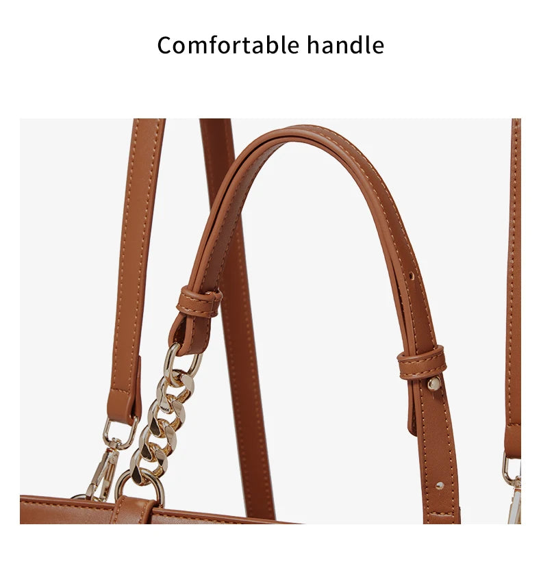Damen Handtasche aus PU Leder im Minimalis Retro-Stil