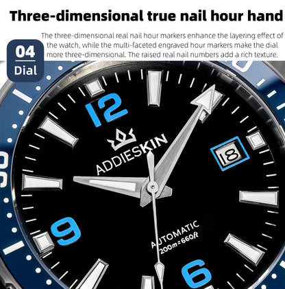 Herren-Premium-Automatikuhr 40 mm mit Japan-9015-Werk