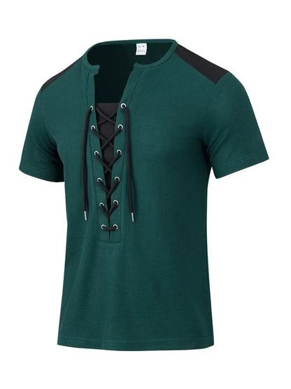 Kurzärmeliges Herren-Sommer-T-Shirt mit lockeren Streifen – vielseitiges, trendiges Oberteil für Paare