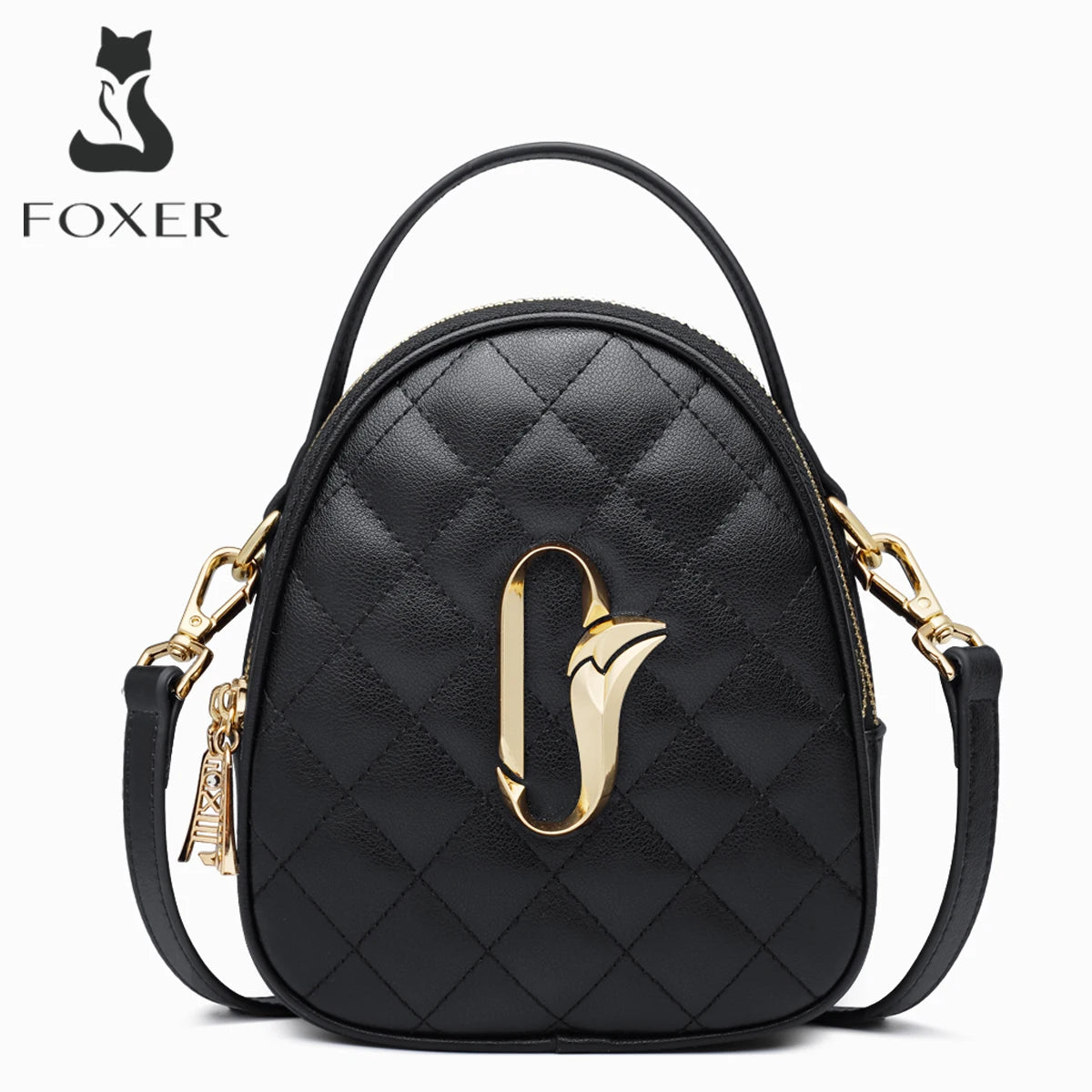 Damen Umhängetasche aus Leder kleine Mini Crossbody-Tasche
