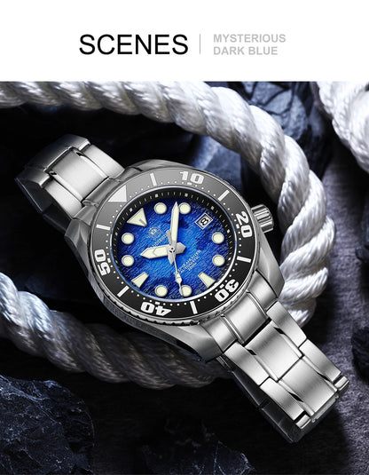 Herren-Taucheruhr mit Keramikluenette und NH35-Automatikwerk