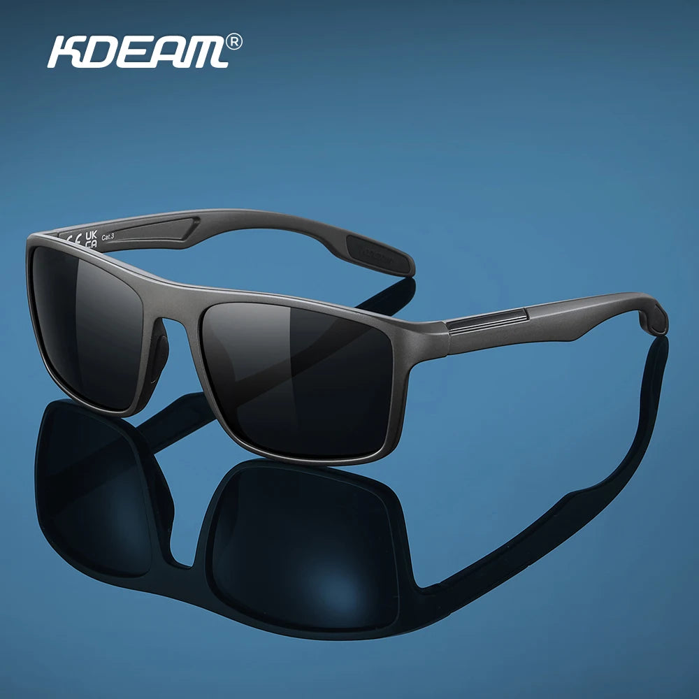 Sonnenbrille übergroß rechteckig polarisiert photochrom 154mm Sport