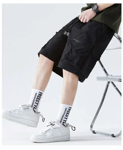 Herren-Laufshorts mit Handytasche und Reißverschlusstasche – ideal für Marathon und Sport.