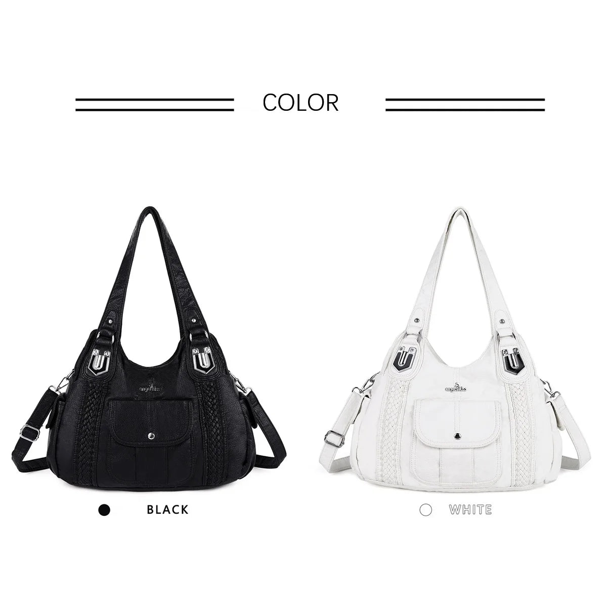 Damen-Schultertasche aus PU-Leder Große Kapazität Viel Stauraum Alltagsbegleiter Modernes Design und Praktisch