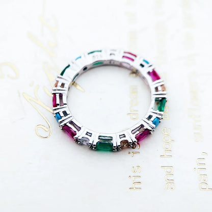 Damen-Ring bunte Steine königlich Bohemia aus Sterlingsilber