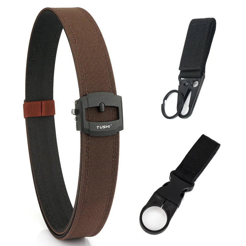 Herren-Taktischer Gürtel aus Nylon mit automatischer Metallschnalle für Outdoor-Einsatz