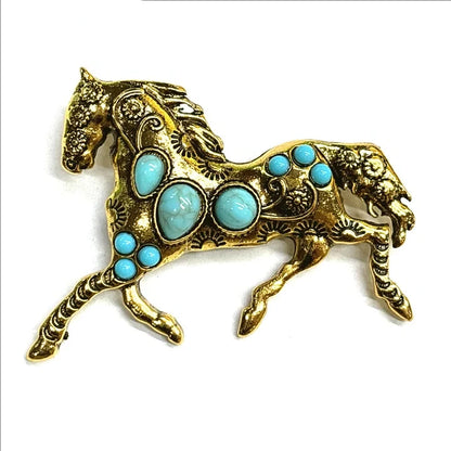 Brosche Pferd Metall Pin Schmuck Accessoire Geschenk Damen Herren