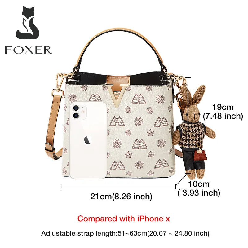 Damen Handtasche im Retro-Stil mit kleinem Bucket Bag