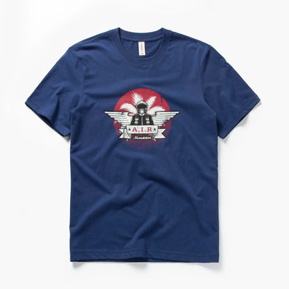 Herren T-Shirt mit Druck „Pilot“ im Casual-Stil aus 100 Prozent Baumwolle
