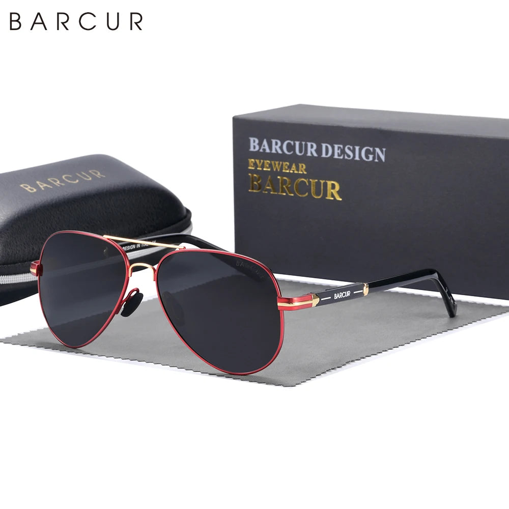 Sonnenbrille Pilot Edelstahl polarisiert Spiegel UV400 Fahren Herren