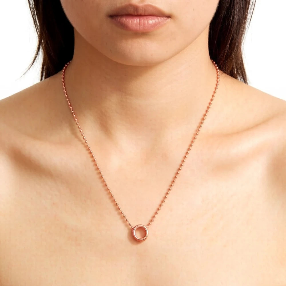 Damen-Halskette Charm-Kette rund Roségold Winter romantisch aus Sterlingsilber