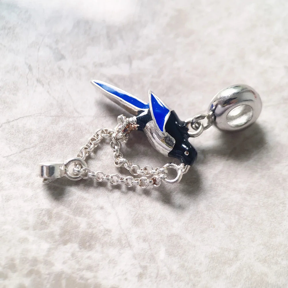 Damen-Charm Elster Vogel Glück aus Sterlingsilber