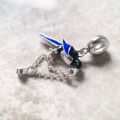 Damen-Charm Elster Vogel Glück aus Sterlingsilber