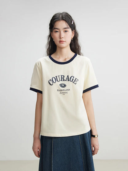 Elegantes Damen-Shirt im neuen chinesischen Stil mit einzigartigem Druckdesign und V-Ausschnitt – lockeres, vielseitiges Sommer-Top für den Alltag.