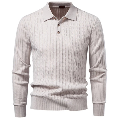Premium Herren Zopfmuster Pullover Kunstkaschmir Warm