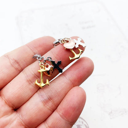 Damen-Charm-Anhänger Kreuz Anker Herz Glaube Hoffnung Liebe Vintage aus Sterlingsilber