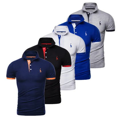 Formstabiles Poloshirt Herren Mit Giraffenprint Premium 5er Set