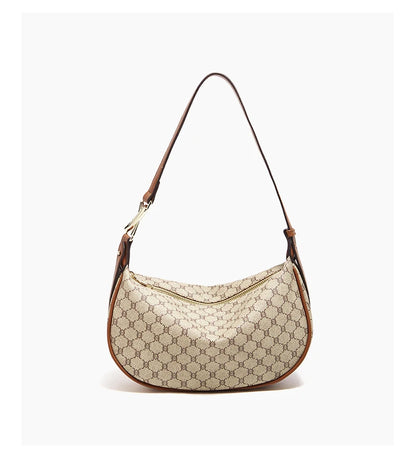Damen Schultertasche aus PVC-Leder im Retro-Hobo-Stil mit großem Fassungsvermögen