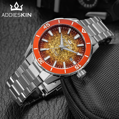 Herren-Luxus-Taucheruhr mit Japan-9015-Werk und Saphirglas
