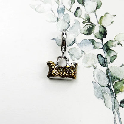 Damen-Charm Handtasche baumelnder Club-Stil aus Sterlingsilber
