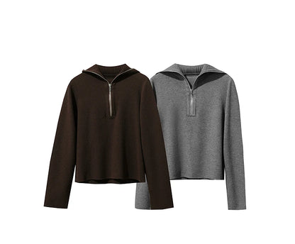 Damen-Rollkragenpullover Wolle gerade einfarbig minimalistisch Herbst