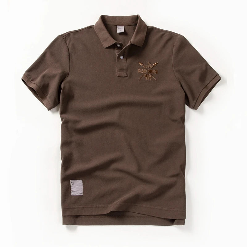 Sommer Herren Polos hirts Baumwoll hemden Kurzarm Brief bestickt Emblem einfaches Hemd für männliche Größe M-3XL bp13202