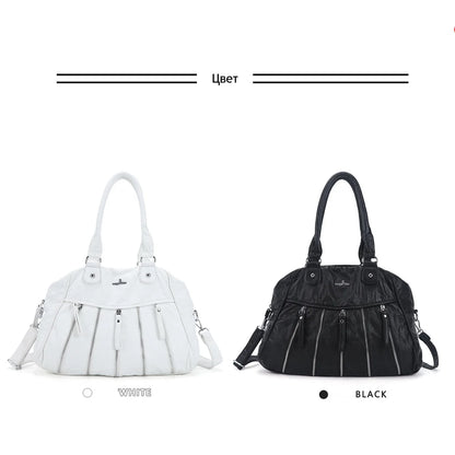 Damen-Handtasche Denim Mit Gepolstertem Tragegriff Und Viel Platz Für Alltag Und Reisen Mit Mehrfachfächern