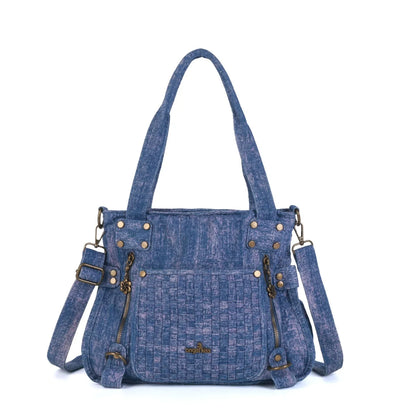 Damen-Schultertasche Denim Großes Fassungsvermögen Ideal für Alltag und Reisen unterwegs