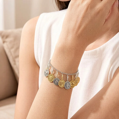 Damen-Charm-Anhänger Sternzeichen Horoskop Vintage aus Sterlingsilber