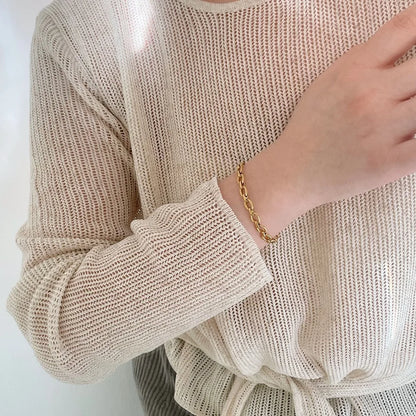 Edelstahl Neue Stil Kette Chic Mode Armband Armreif Wasserdicht Eingetroffen PVD Überzogene Handgelenk Schmuck für Frauen