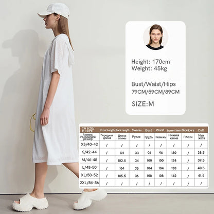 Premium Strickkleid Business Dame Bequem Sommer Leicht Knitterarm