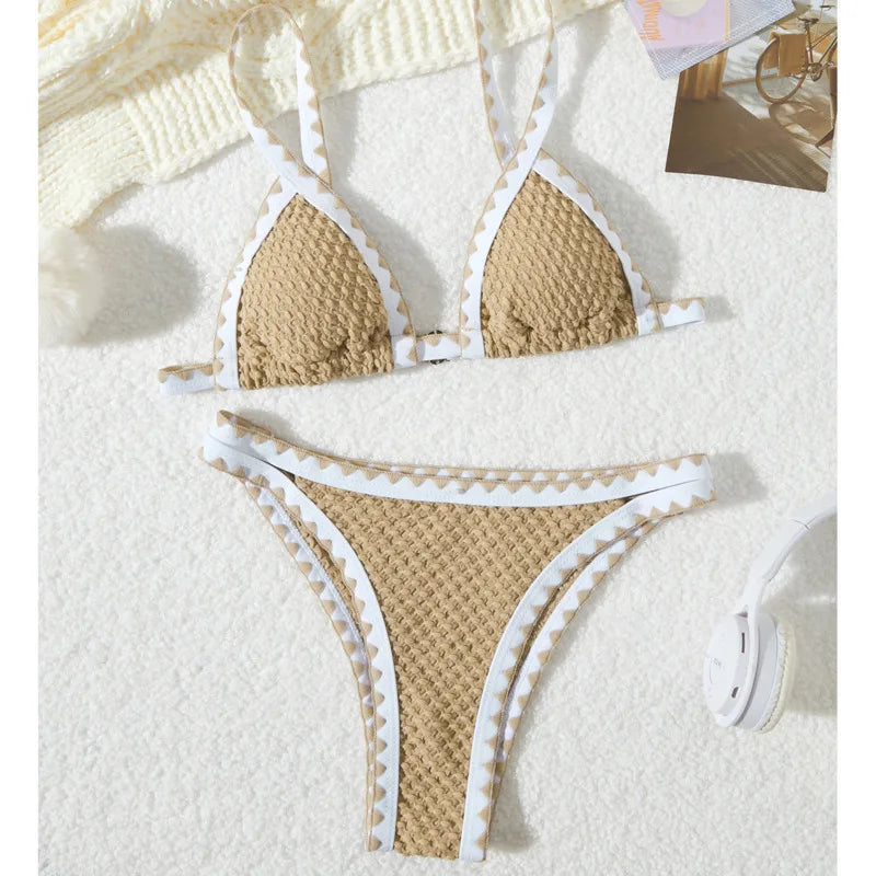 Sexy Bikini-Set in Pink mit Push-up-Effekt – Perfekt für Strand und Pool