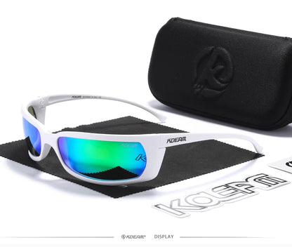 Sonnenbrille Sport UV400 polarisiert leicht Angeln Reißverschlussetui Unisex