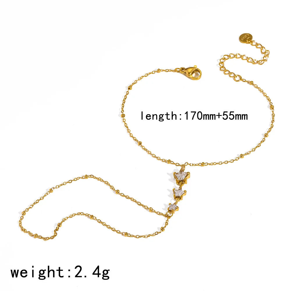 Damen-Kettenarmband in Y-Form mit bunten Zirkonia