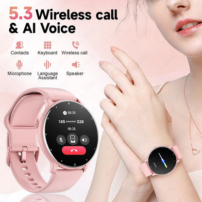 LIGE 2024 Neue Track Smart Uhr Männer Frauen Immer Anzeige Körper Temperatur Uhr BT Anruf Smartwatch Dame Smart Band Für Xiaomi