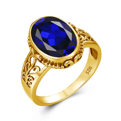 Damen-Ring Mit Citrin Im Ovalschnitt, Art Déco Stil, Geburtsstein Schmuck Aus Silber 925