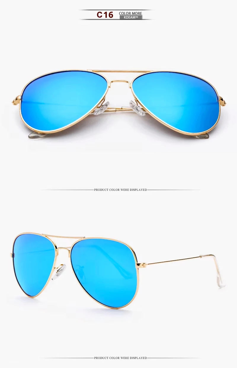 Sonnenbrille Pilot übergroß polarisiert 62mm UVA/UVB Etui Herren