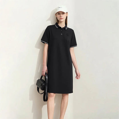Stylisches Polokleid Für Damen Mit Farbblock Look Und Komfort