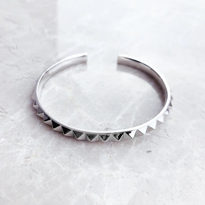 Damen-Ohrstecker Armreif Set Punk aus Sterlingsilber
