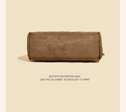Damen Schultertasche mit großem Fassungsvermögen im Retro-Look