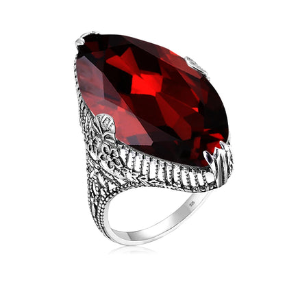 Damen-Ring aus 925 Sterling Silber mit Peridot im Marquise-Schliff, August-Geburtsstein
