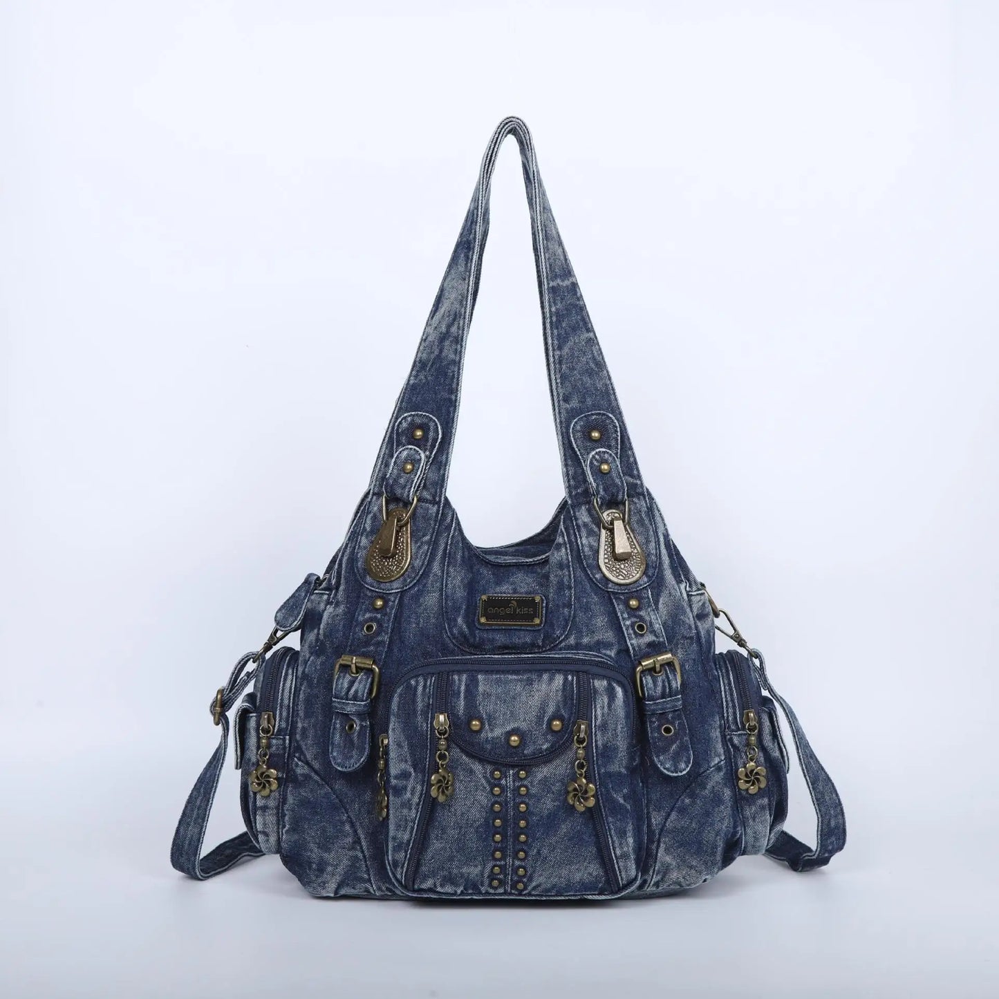Damen-Schultertasche aus PU-Leder Großes Fassungsvermögen und Eleganter Vintage-Stil