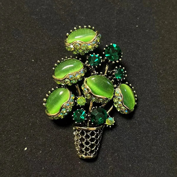 Brosche Katze Schmetterling Kristall Strass Barock Palast Tier Emaille Unisex