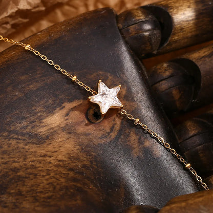 Damen-Armband mit Zirkon-Sternen aus Edelstahl