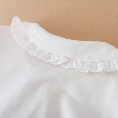 Mädchen Hemd Schuluniform für Kinder Frühling Herbst Langarm Polos hirt Kinder drehen Kolloar Top